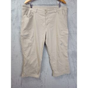 Eddie Bauer First Ascent Capris Womens 16 Tan Hiking Cargo Pants